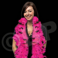 6' Pink/ Black Multi-Color Feather Boa